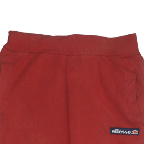 Ellesse Womens Red Jogger Sweatpants Fleece Medium Regular Fit