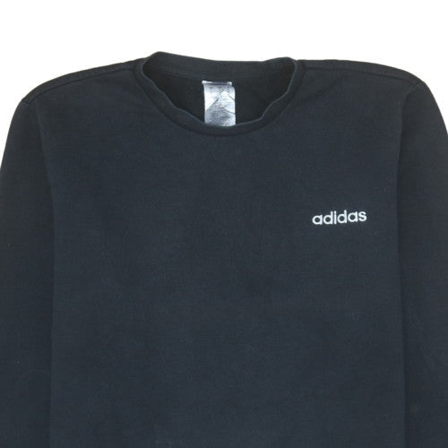 Adidas Men's Black L Pullover Crew Neck Fleece Sweatshirt