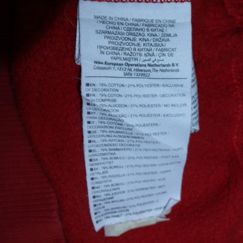 Nike Men's Red XS Pullover Crew Neck Logo Sweatshirt