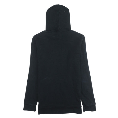 Adidas Mens Black Pullover Hoodie M Logo Fleece Sweatshirt