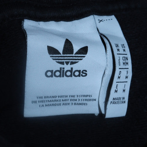 Adidas Mens Black Pullover Hoodie M Logo Fleece Sweatshirt