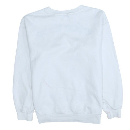 H&M Disney Mickey Mouse White Sweatshirt Women Teens UK 12-14 Crew Neck Pullover