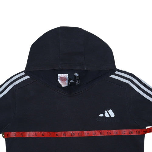 Adidas Boys Black Pullover Hoodie 13-14 Years Long Sleeve Sportswear
