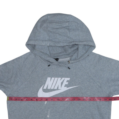 Nike Men's Grey Pullover Hoodie L Fleece Sportswear
