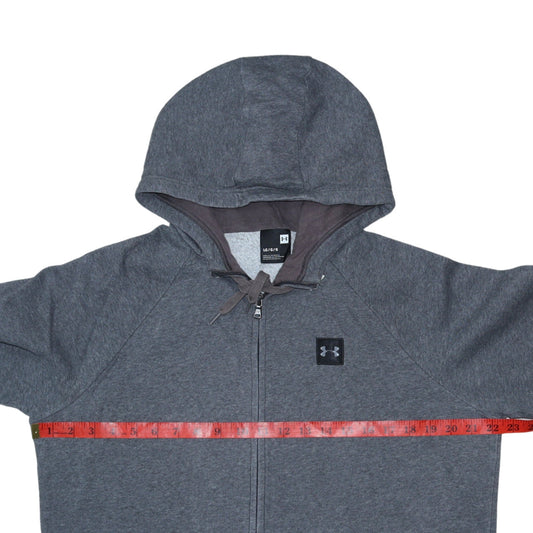 Under Armour Men's Grey Full Zip Hoodie Size L Lightweight Fleece