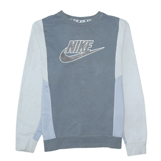 Nike Women's Grey Colourblock Pullover Sweatshirt M