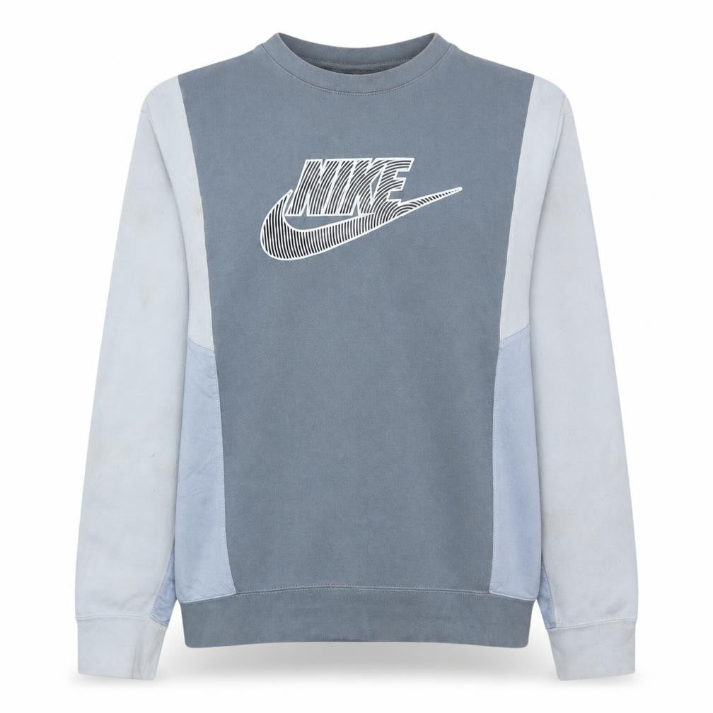Nike Women's Grey Colourblock Pullover Sweatshirt M