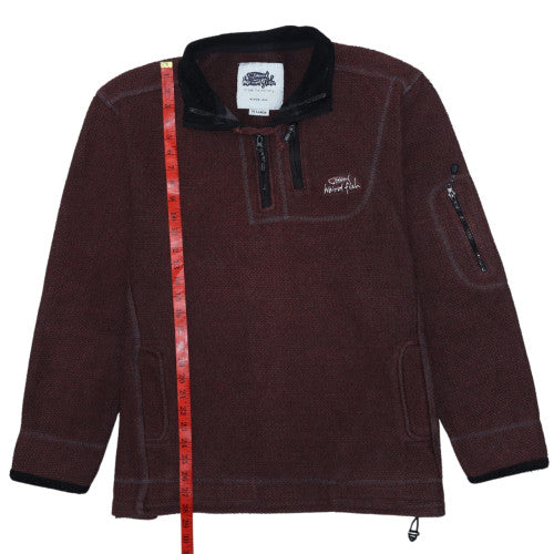 Weird Fish Men's Brown 2XL High Neck 1/4 Zip Pullover Sweatshirt