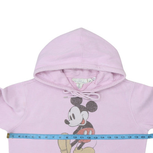 H&M Disney Womens Pink Mickey Mouse Pullover Hoodie Size M