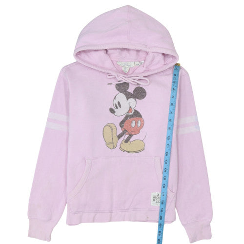 H&M Disney Womens Pink Mickey Mouse Pullover Hoodie Size M