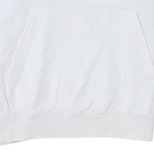 Nike Men's White Pullover Hoodie Small Fleece Logo Sweatshirt