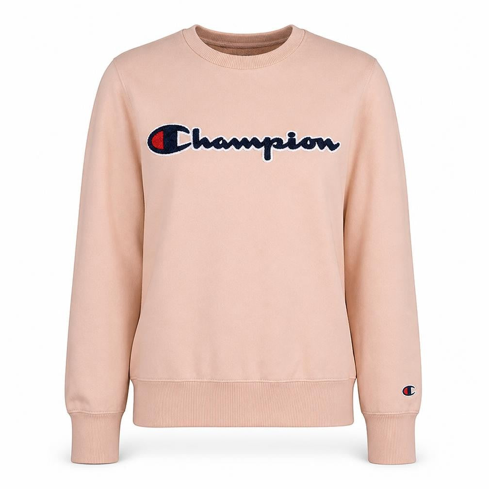Champion Women's Pink XS Pullover Sweatshirt Logo Crew Neck