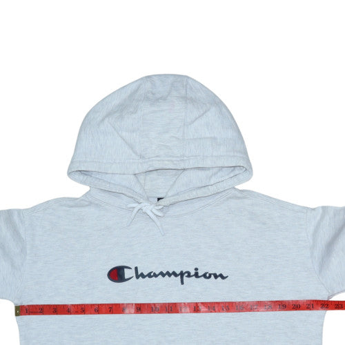 Champion Women’s Grey Small Hoodie Pullover with Logo – Casual Style