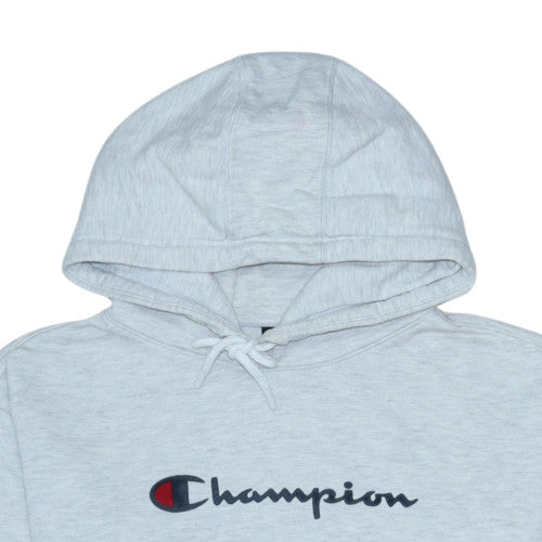 Champion Women’s Grey Small Hoodie Pullover with Logo – Casual Style