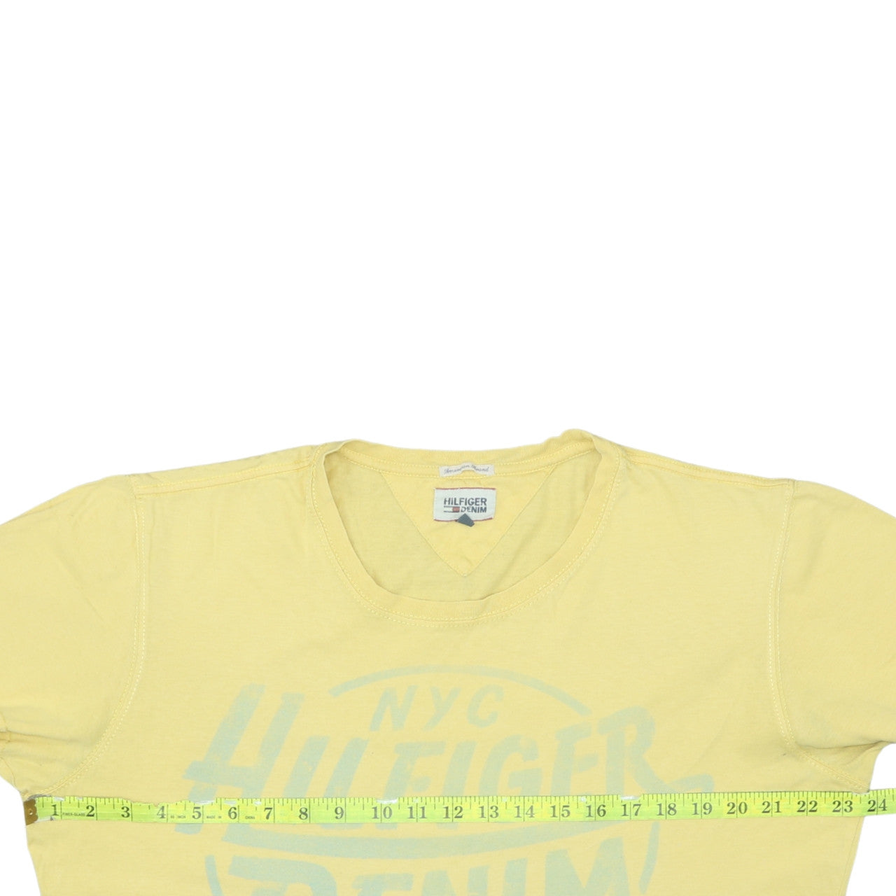 Tommy Hilfiger Men Yellow XL Graphic Print Crew Neck T-Shirt