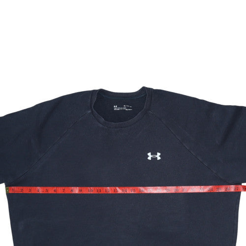 Under Armour Men's Black XL Crew Neck Fleece Sweatshirt ColdGear Loose Fit