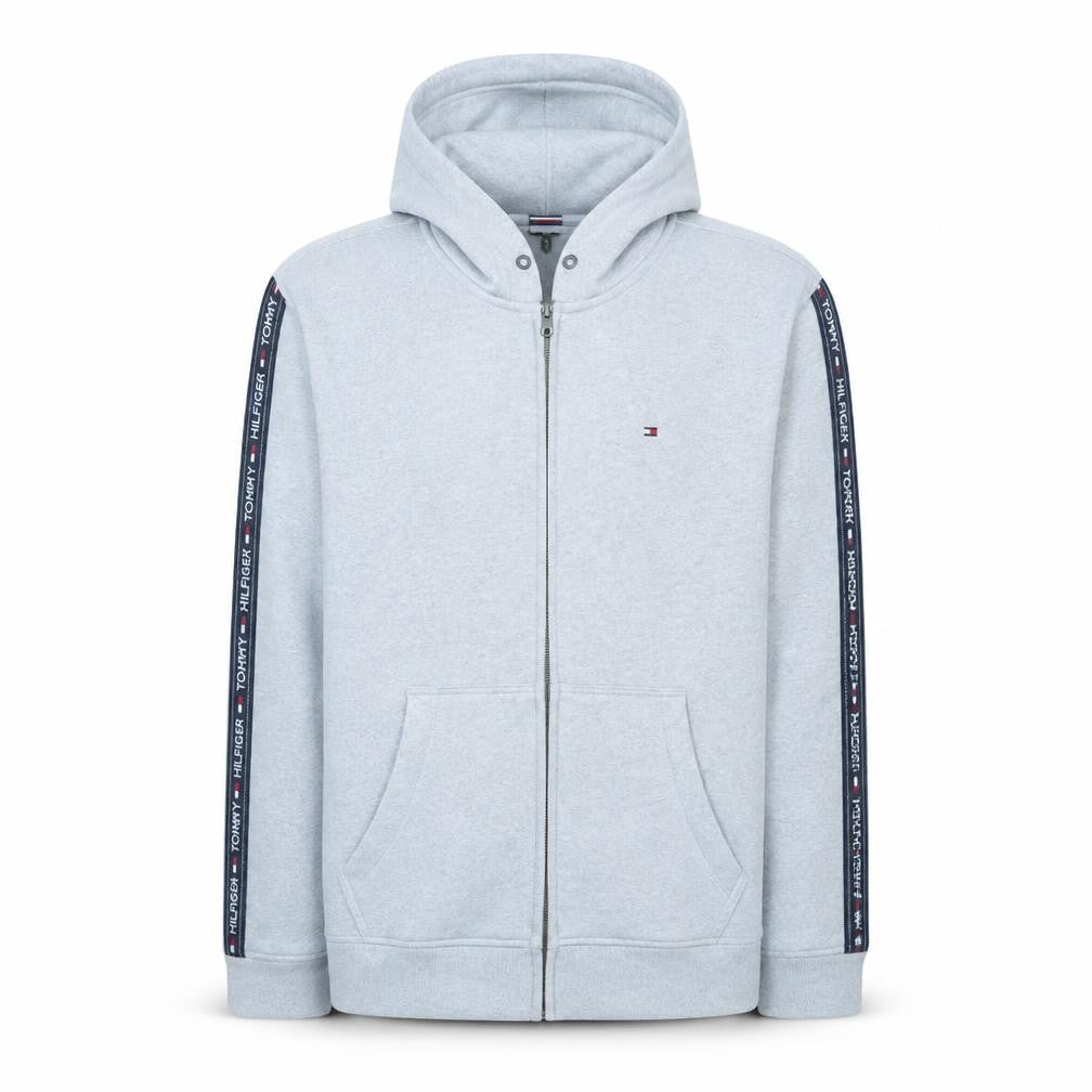 Tommy Hilfiger Men's Grey Full Zip Hoodie XL Classic Logo