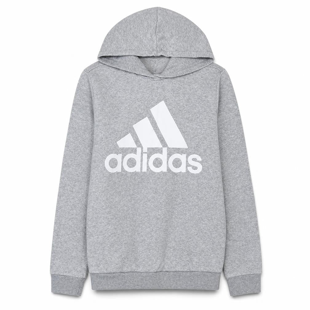 Adidas Womens Grey Pullover Hoodie L16-18 Classic Logo Sweatshirt