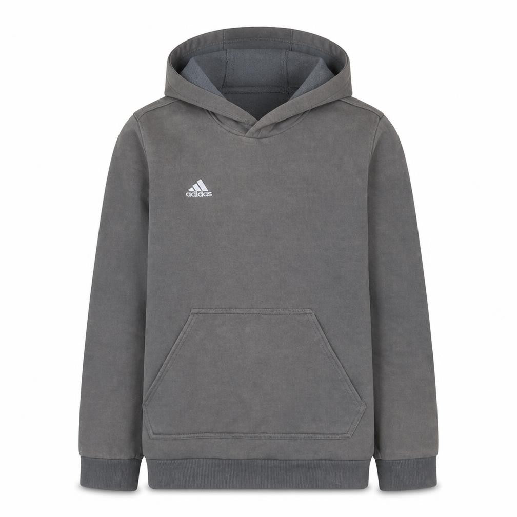 Adidas Boys Grey Pullover Hoodie 13-14 Years Fleece Lined Classic Fit
