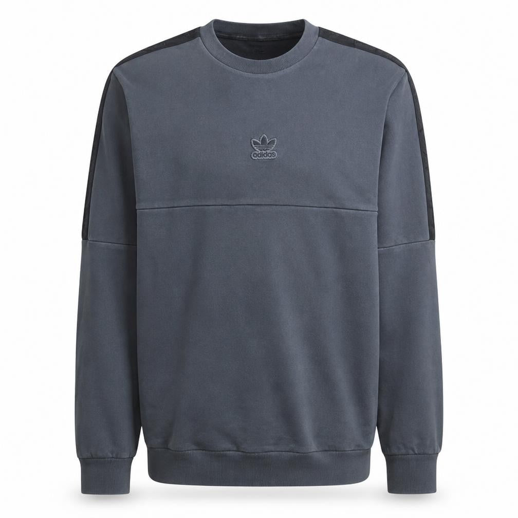 Adidas Mens Grey Pullover Sweatshirt Small Crew Neck Fleece