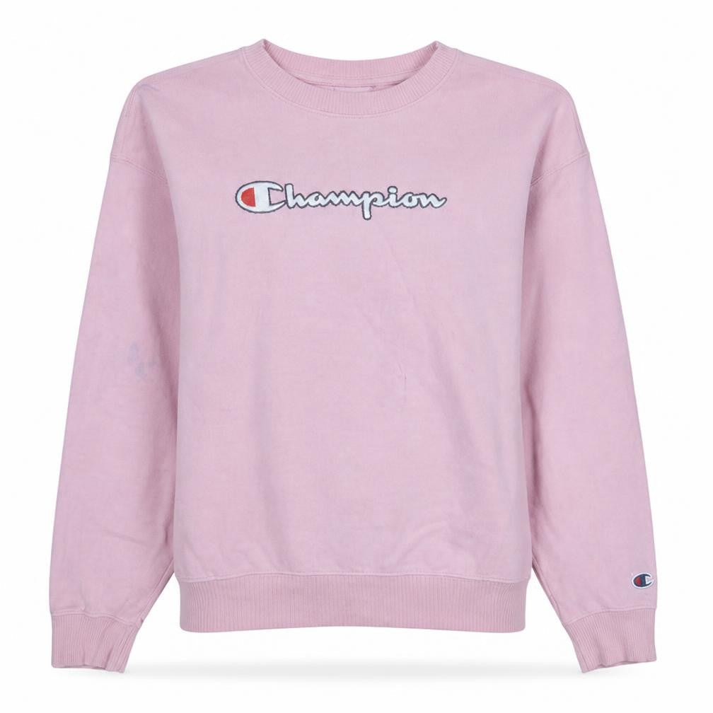 Champion Womens Pink XL Crew Neck Pullover Sweatshirt