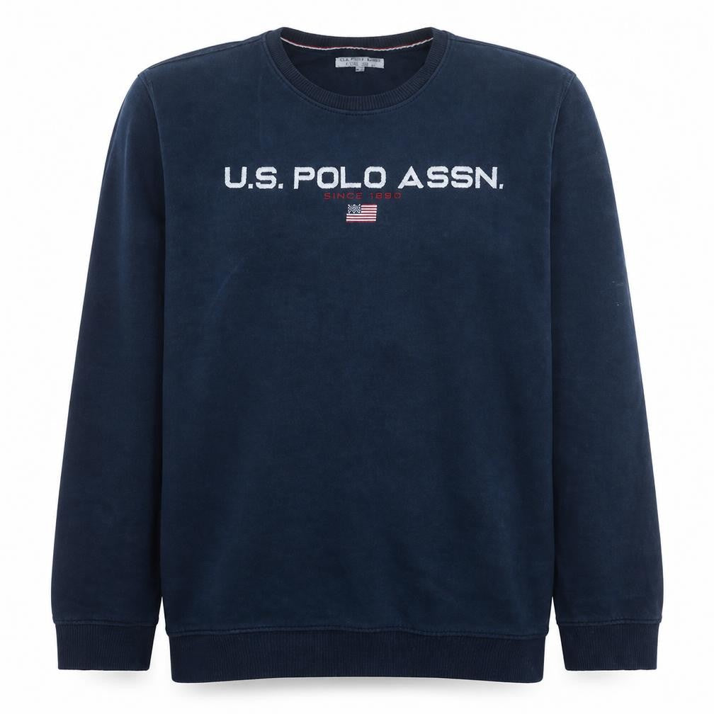U.S. Polo Assn. Men's Navy Blue Crew Neck Pullover Sweatshirt XXL