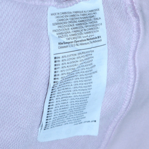 Nike Womens Pink Pullover Hoodie Small Cotton Blend Sweatshirt