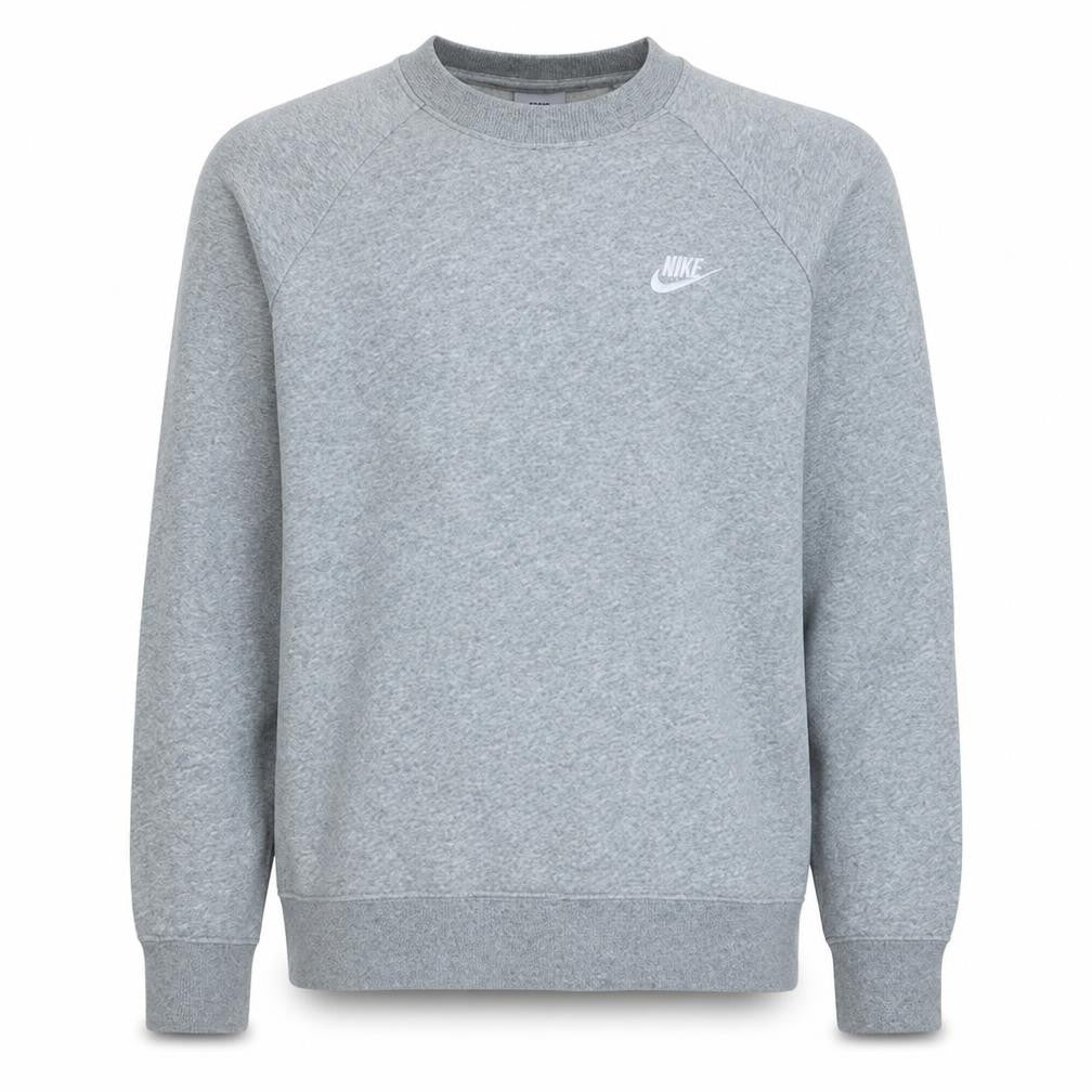 Nike Men's Grey Crew Neck Pullover Sweatshirt Size L Regular Fit