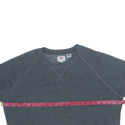 Levi's Men's Grey Pullover Fleece Sweatshirt Size M Regular Fit