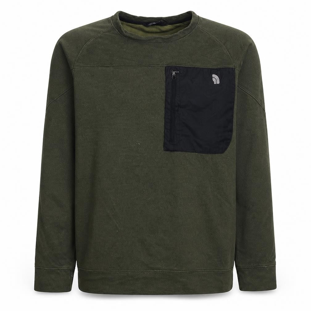The North Face Men's Green Fleece Pullover Sweatshirt XL