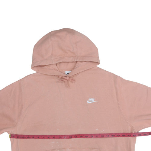 Nike Womens Pink Pullover Hoodie Size L Cotton Blend Casual