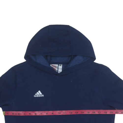 Adidas Boys Navy Blue Pullover Hoodie Sweatshirt Size 13-14 Years