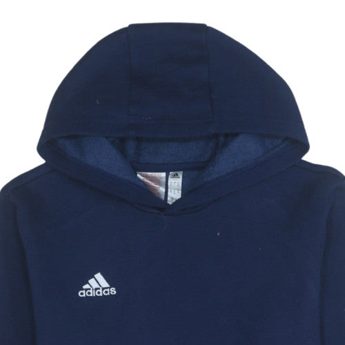 Adidas Boys Navy Blue Pullover Hoodie Sweatshirt Size 13-14 Years