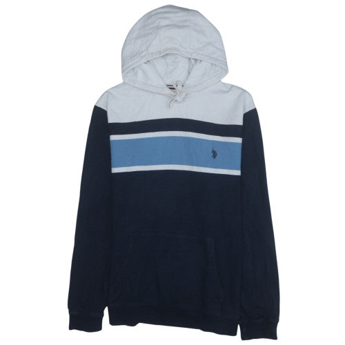 U.S. Polo Assn. Mens Blue 2XL Pullover Hoodie with Logo