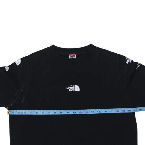 The North Face Womens Black Large Logo Sleeve Cotton Sweatshirt