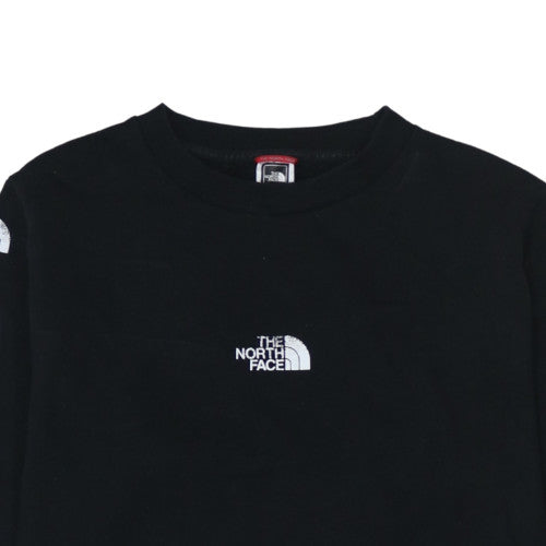 The North Face Womens Black Large Logo Sleeve Cotton Sweatshirt