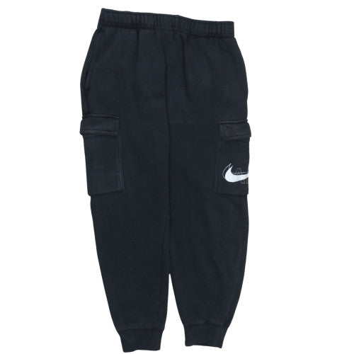 Nike Men Black Cargo Jogger Trousers Small Regular Fit Fleece