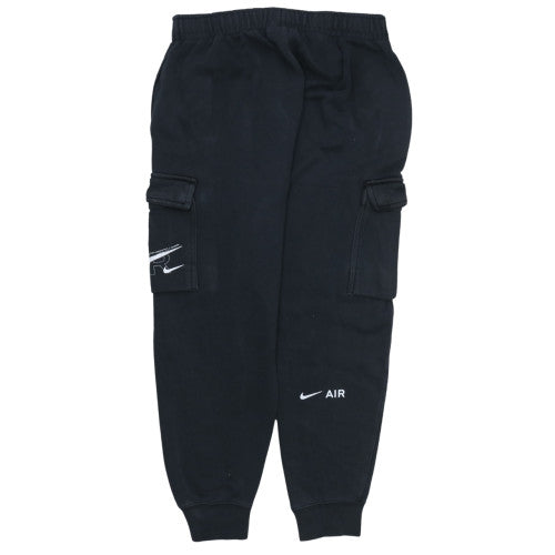 Nike Men Black Cargo Jogger Trousers Small Regular Fit Fleece