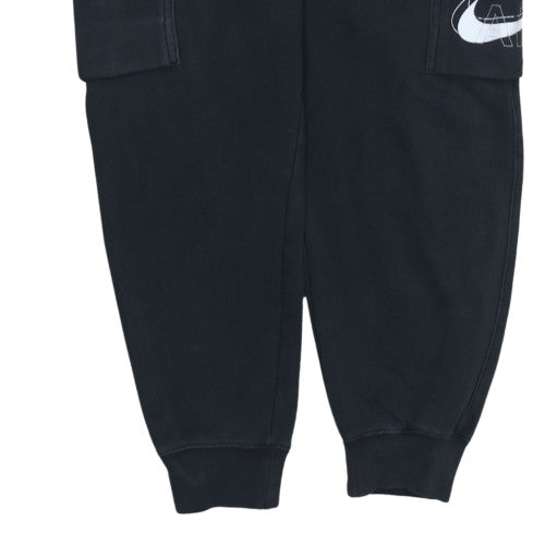 Nike Men Black Cargo Jogger Trousers Small Regular Fit Fleece