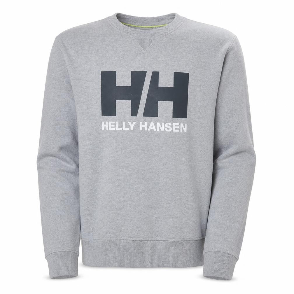 Helly Hansen Men's Grey Graphic Crew Neck Pullover Sweatshirt Size S