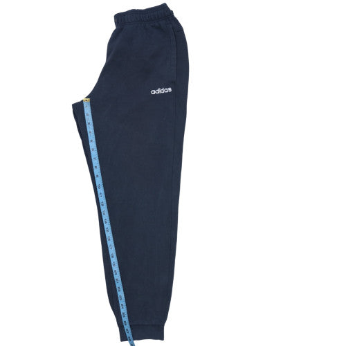 Adidas Men’s Blue Fleece Jogger Trousers Size M Regular Fit