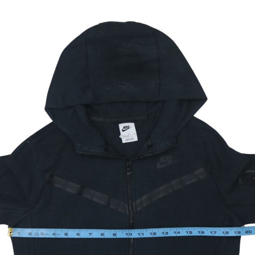 Nike Boys Black Full Zip Hooded Fleece Hoodie XL 158-170cm