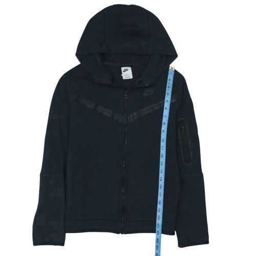 Nike Boys Black Full Zip Hooded Fleece Hoodie XL 158-170cm
