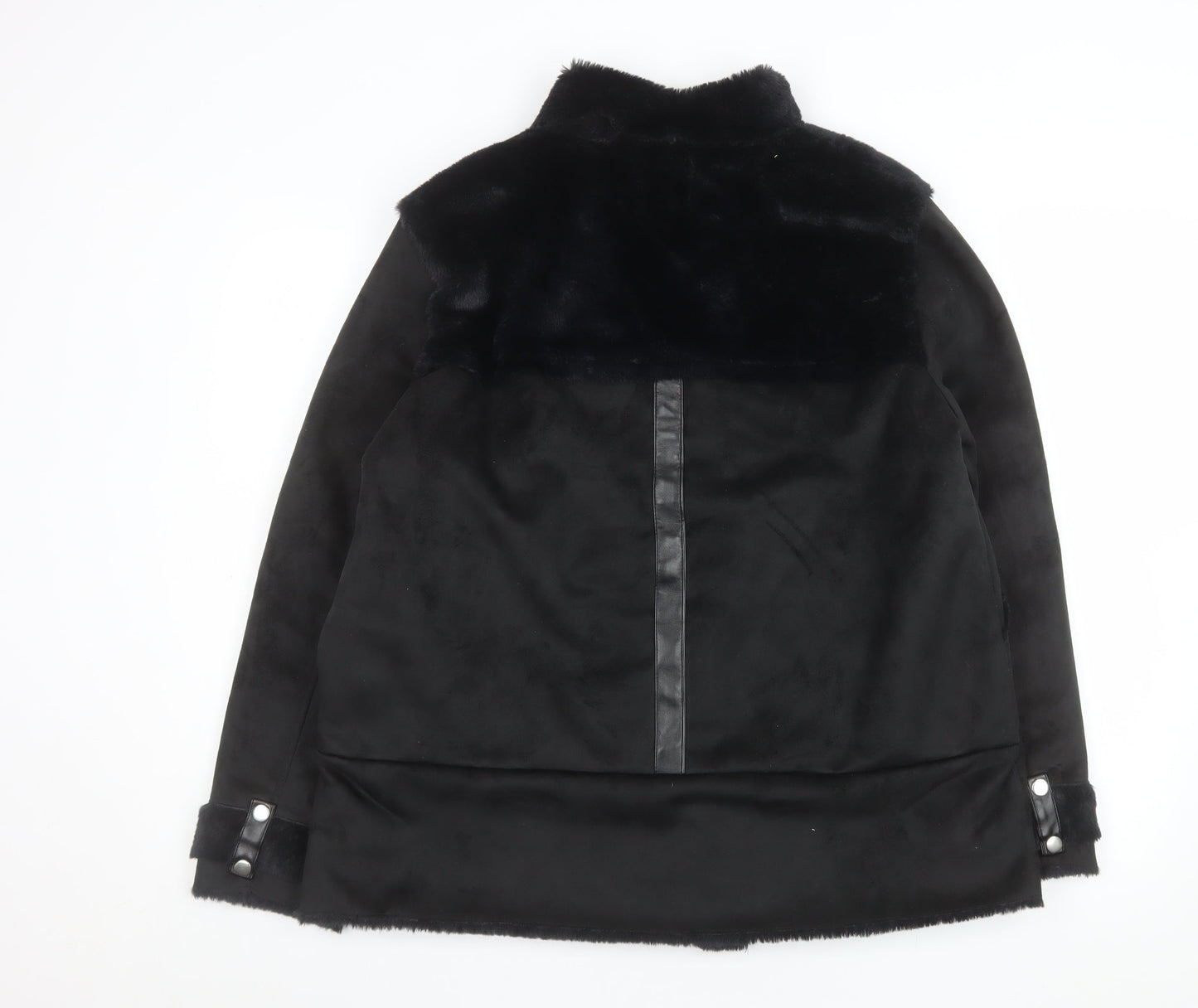 Capsule Outerwear Women's Black Faux Suede Biker Jacket Size 18