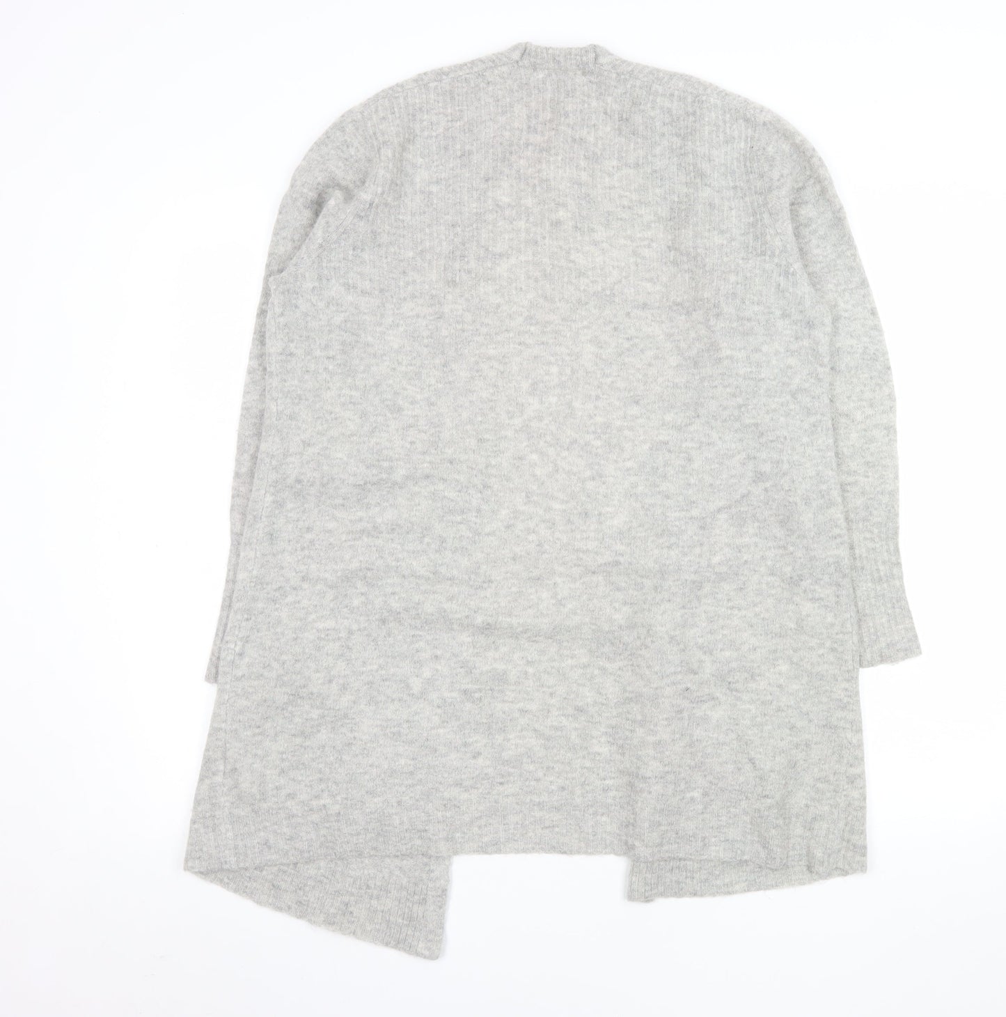 White Stuff Women’s Grey Long Sleeve Open Knit Cardigan Size 8