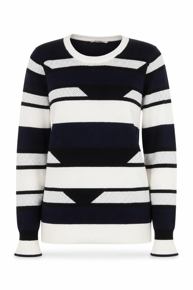 MARCS Women's Multicoloured Striped Cotton Jumper XS