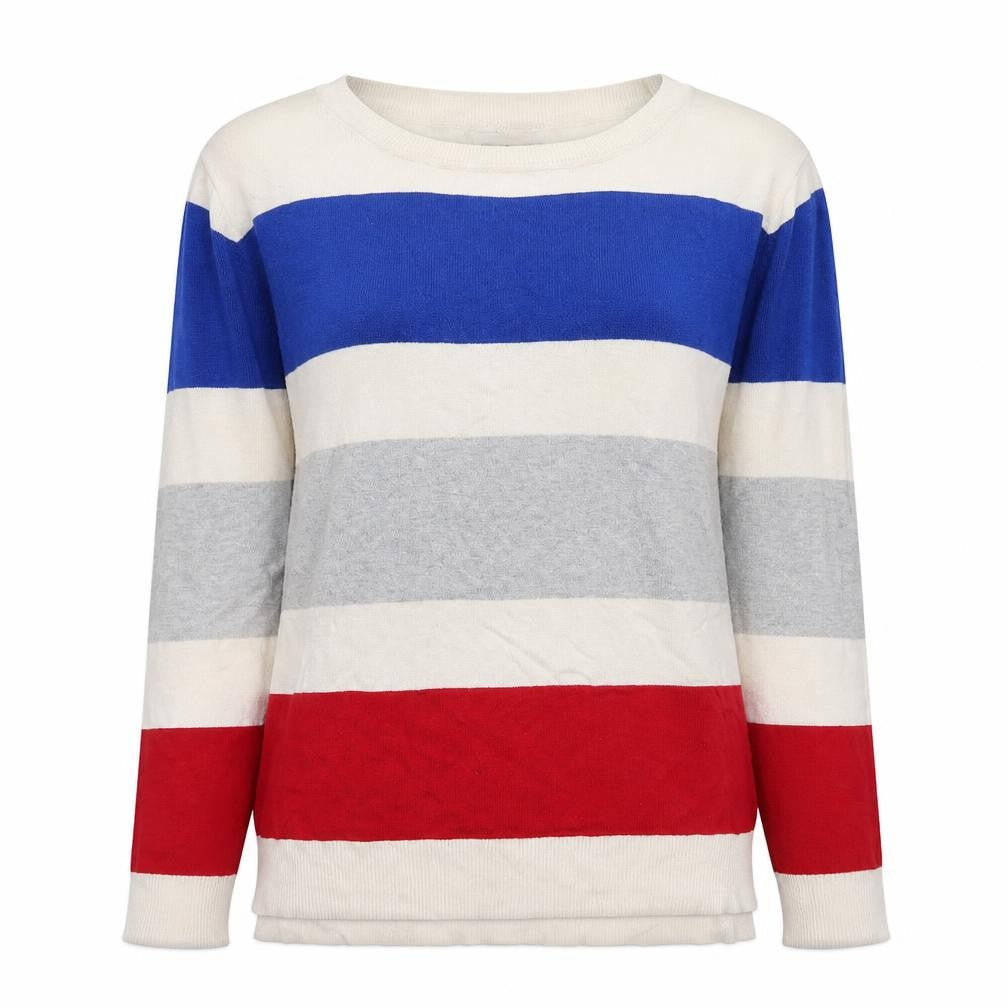 Gap Womens Multicoloured Stripe Cotton Long Sleeve Jumper Size S