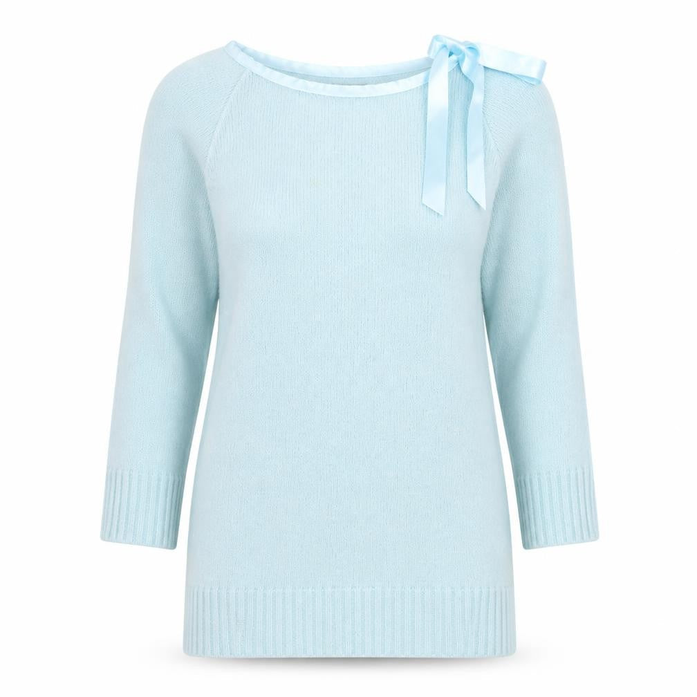 Marks and Spencer Per Una Women’s Blue Bow Knit Jumper Size 16