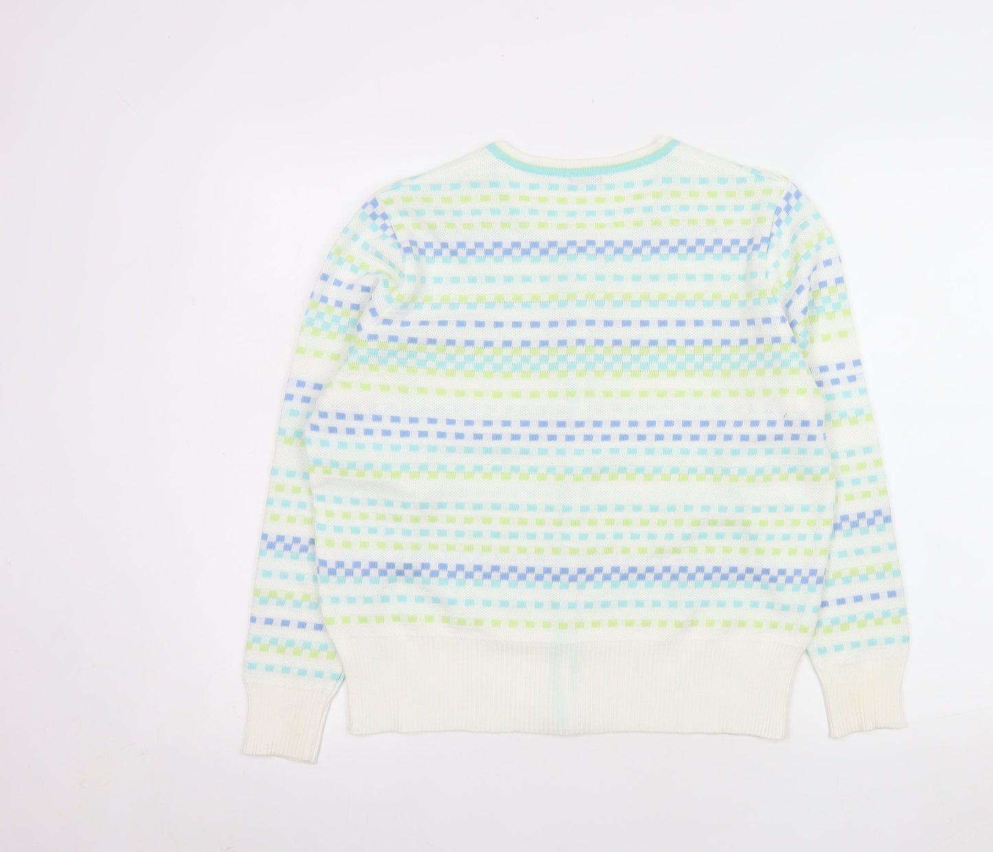 Lucia Womens Multicoloured Crew Neck Knit Cardigan Size 14