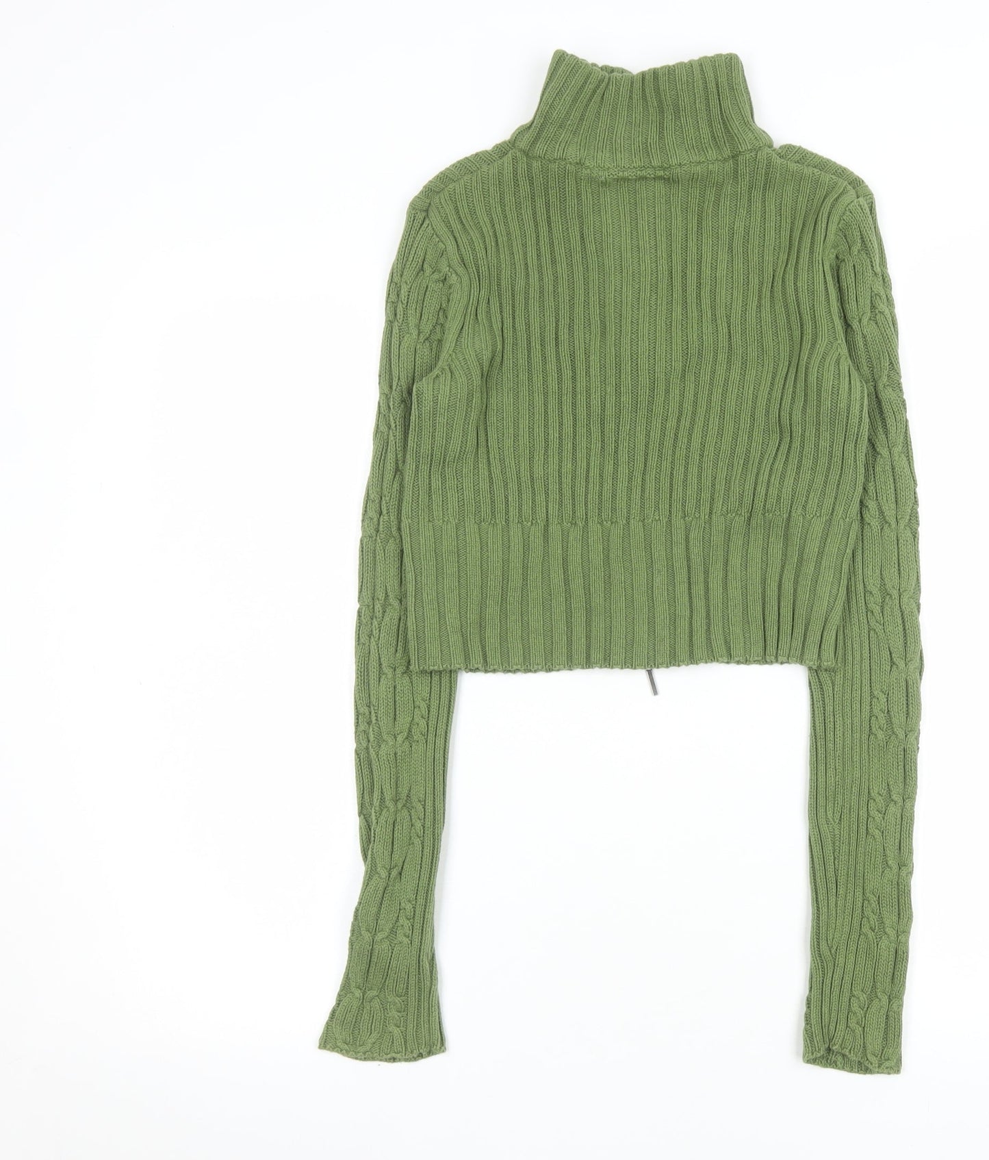 Reclaimed Vintage Women’s Green Cropped Knit Zip Jacket UK 6